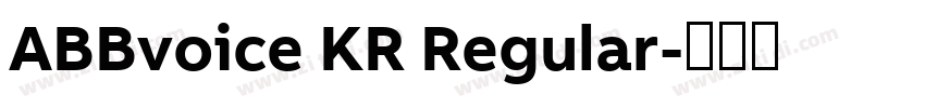 ABBvoice KR Regular字体转换